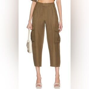 L'Academie The Mili Pant in Olive Green